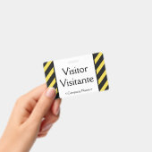 Badge "Visiteur" "Visitante" de base (Manuel / portable)