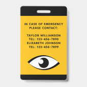 Badge Visuellement déficient Visuellement Partiellement  (Dos)