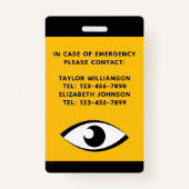 Badge Visuellement déficient Visuellement Partiellement (Dos)