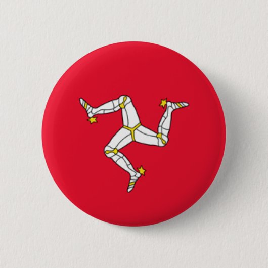 Badge - Vlag, eiland Man Ronde Button 5,7 Cm (Voorkant)
