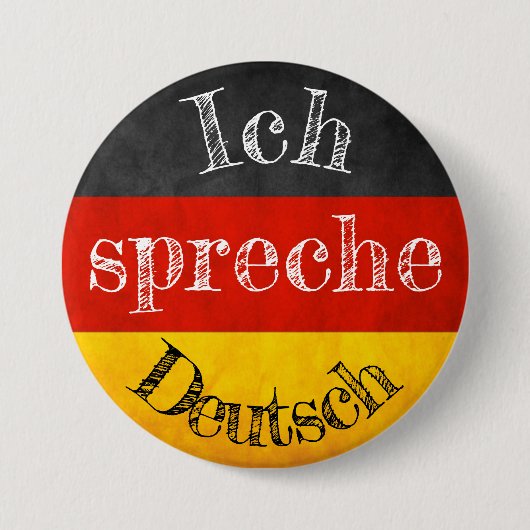 Badge vlag ich spreche Deutsch Ronde Button 7,6 Cm (Voorkant)
