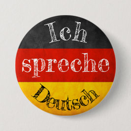Badge vlag ich spreche Deutsch Ronde Button 7,6 Cm