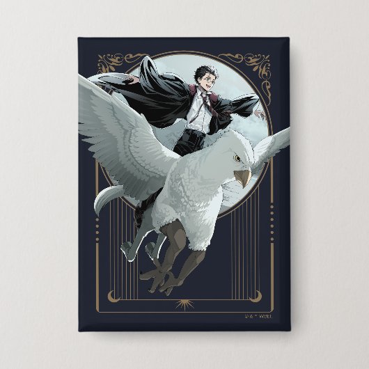 Badge Vol Anime HARRY POTTER™ avec Buckbeak (Recto)