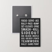 Badge Volleyball motivationnel (Recto/Verso)