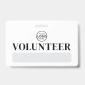 Badge Volontaire Black White Logo (Back)