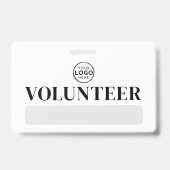Badge Volontaire Black White Logo (Front)