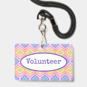 Badge Volontaire coloré (Avant avec lanière)