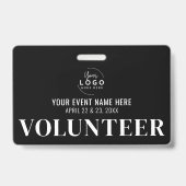 Badge Volontaire noir (Avant)