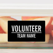 Badge volontaire noir avec Étiquettes de nom d'équ (Apposé)