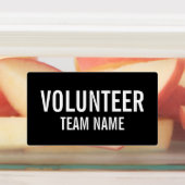 Badge volontaire noir avec Étiquettes de nom d'équ (Apposé)