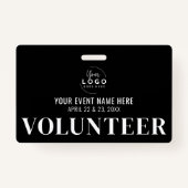 Badge Volontaire noir blanc (Dos)