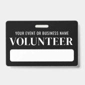 Badge Volontaire noir et blanc (Avant)