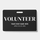 Badge Volontaire noir et blanc (Face)