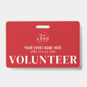 Badge Volontaire rouge (Avant)