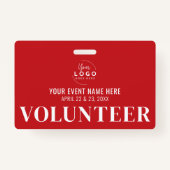 Badge Volontaire rouge (Dos)