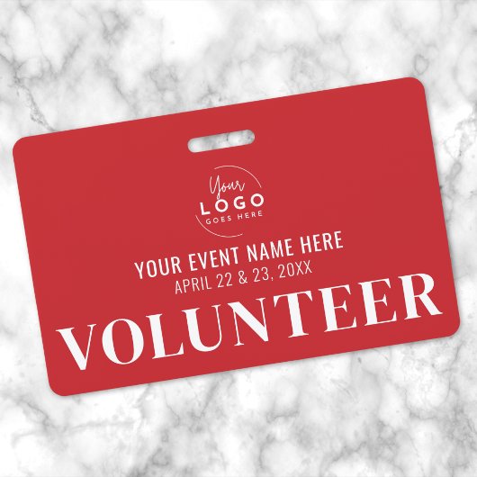 Badge Volontaire rouge