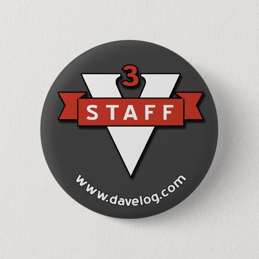 badge voor davelog-personeel ronde button 5,7 cm (Voorkant)