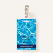 Badge voor de naam van de pooltechnicus | pool ser (Achterkant met clip)