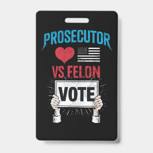 Badge Vote Procureur contre Criminel