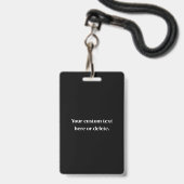 Badge Votre conception ou logo d'entreprise | Placement (Arrière avec lanière)