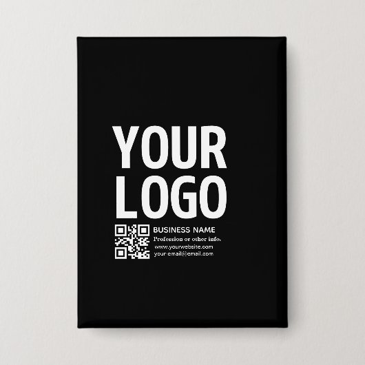 Badge Votre logo avec code QR et texte modifiables (Recto)