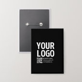 Badge Votre logo avec code QR et texte modifiables (Recto/Verso)