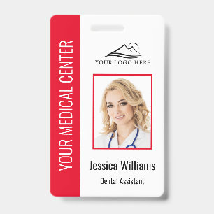 Badge Votre logo du bureau des dentistes - ID photo de l