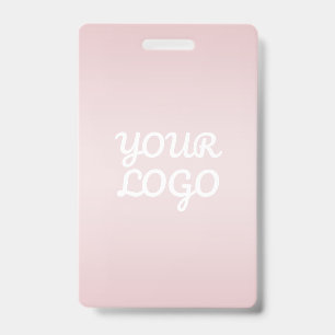 Badge Votre logo & Élégant Ombré Rose Moderne