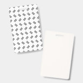 Badge Votre logo | Motif Répétitif Alterné Simple (Avant & arrière)