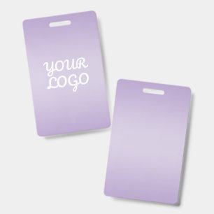 Badge Votre logo & ombre simple moderne Lavande