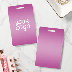 Badge Votre logo & ombre simple moderne Violet