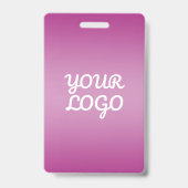 Badge Votre logo & ombre simple moderne | Violet (Avant)