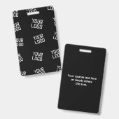 Badge Votre logo ou image | Modèle de recherche aléatoir (Front & Back)