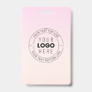Badge Votre logo téléchargé Texte circulaire modifiabl