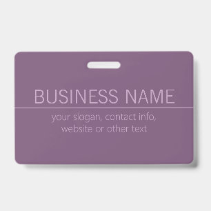 Badge Votre marque ou nom commercial Modern Purple Mauve