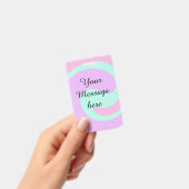 Badge Votre message ici ajouter texte nom monogramme ros (Manuel / portable)