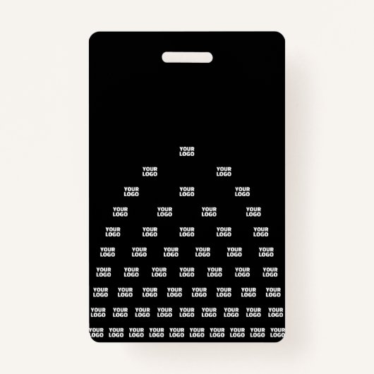 Badge Votre Motif d'arche unique Logo | Noir (modifiable (Devant)