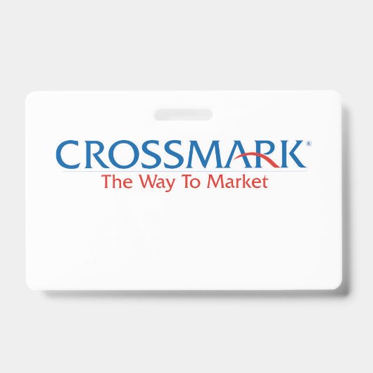 Badge votre nom ici crossmark (Avant)