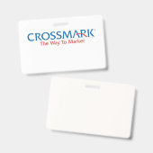 Badge votre nom ici marque croisée (Avant & arrière)