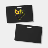 Badge Vous êtes mon soleil Tournesol Et Cheval (Avant & arrière)