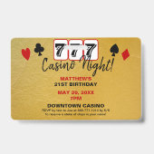 Badge VOYAGE VIP Pass Anniversaire Fête Invitation (Arrière)