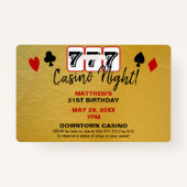 Badge VOYAGE VIP Pass Anniversaire Fête Invitation (Dos)