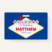 Badge VOYAGE VIP Pass Bachelor Party Invitation (Devant)