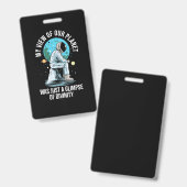 Badge Vue astronaute de notre planète (Avant & arrière)
