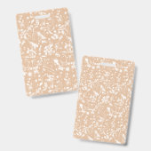 Badge Vue rapprochée d'un mur texturé avec patte (Avant & arrière)