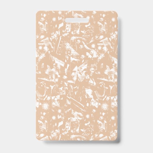 Badge Vue rapprochée d'un mur texturé avec patte (Avant)