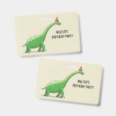 Badge Walter le Dinosaure (Avant & arrière)