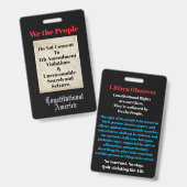 Badge We the People 4th Amendment (Recto et verso)