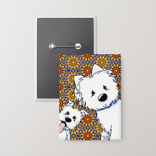 Badge Westies Peekaboo (Recto/Verso)
