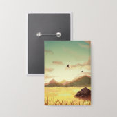 Badge Wheat fields at sunrise (Recto/Verso)